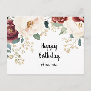 Schattige Kleurrijke Waterverf Wilde Bloemen Voor Briefkaart