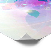 schattige kleurrijke waterverven spatten olifant poster (Hoek)