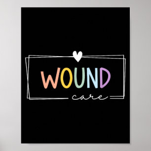 Schattige Kleurrijke Wondverzorging Verpleegster T Poster