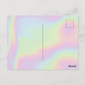 Schattige Kleurrijke zeemeermin Rainbow Verjaardag Briefkaart (Achterkant)
