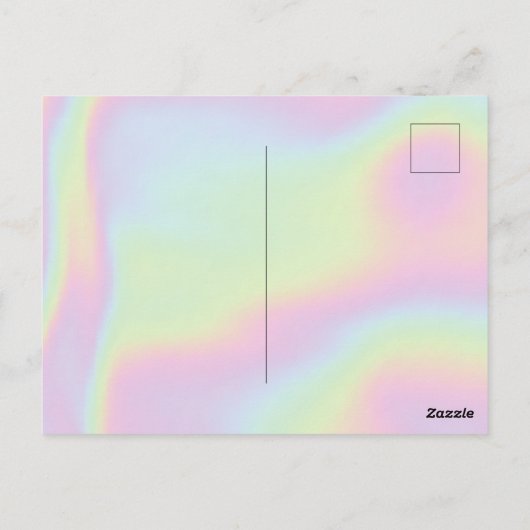 Schattige Kleurrijke zeemeermin Rainbow Verjaardag Briefkaart (Achterkant)