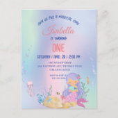 Schattige Kleurrijke zeemeermin Rainbow Verjaardag Briefkaart (Voorkant)