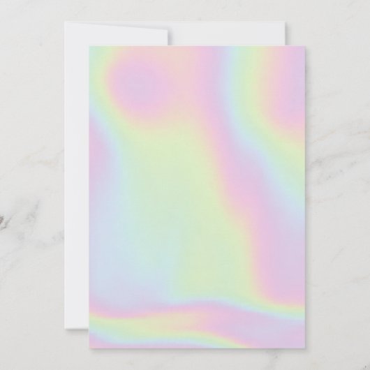 Schattige Kleurrijke zeemeermin Rainbow Verjaardag Kaart (Achterkant)