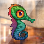 Schattige Kleurrijke Zeepaard Raamsticker (Vel 2)