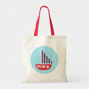 Schattige Kleurrijke Zeilboot Nautilisch Voor Kind Tote Bag