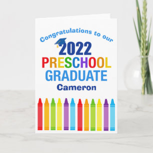 Schattige kleuterschool afgestudeerd aangepaste Pr Kaart
