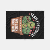 Schattige kleuterschool Terug naar school Cactus L Fleece Deken (Voorkant (Horizontaal))