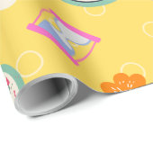 Schattige klokken en bloementspartijen cadeaupapier (Rol Hoek)