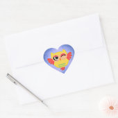 Schattige knipogen hart sticker (Envelop)