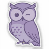 Schattige knipogen sticker (Voorkant)