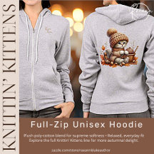 Schattige Knittin 'Kittens Full-Zip Unisex Hoodie