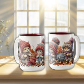 Schattige Knittin' Kittens Keramische Mok