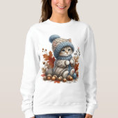 Schattige Knittin 'Kittens Vrouwen Sweatshirt (Voorkant)