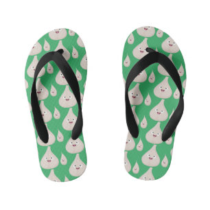 Schattige knoflook cartoon groente illustratie kinder teenslippers