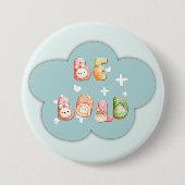 Schattige knop | Wees dapper Ronde Button 7,6 Cm (Voorkant)