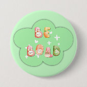 Schattige knop | Wees dapper Ronde Button 7,6 Cm (Voorkant)