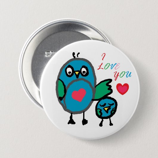 schattige knoppenbadge ronde button 7,6 cm (Voorkant /achterkant)