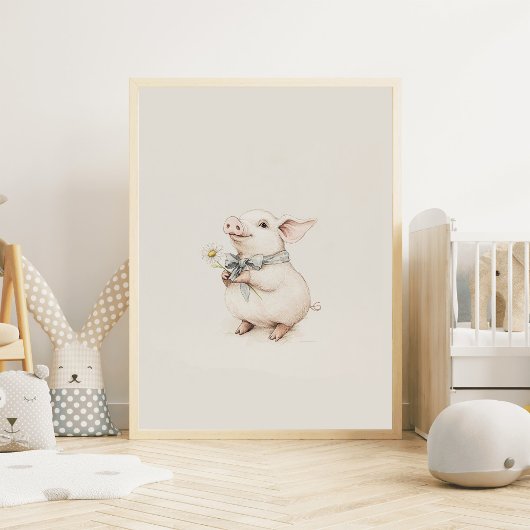  Schattige Knorretje met een Bloemenkwekerij Kunst Poster