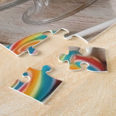 Schattige knuffel kikker met Key Lime Pie Legpuzzel (Zijkant)