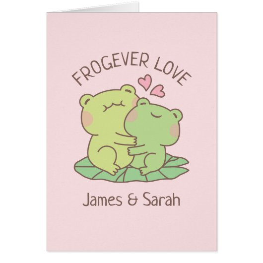 Schattige Knuffel Kikkers Frogever Liefde Grappige (Voorkant)