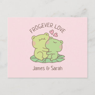 Schattige Knuffel Kikkers Frogever Liefde Valentij Briefkaart