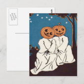 Schattige Knuffel Pompoen Jack O' Lantern Geest Briefkaart (Voorkant / Achterkant)