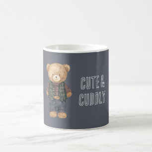 Schattige Knuffel Teddibeer in Blauwe Jeans Koffiemok