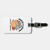 Schattige knuffel voor katten en honden - Meow & W Bagagelabel (Voorkant horizontaal)
