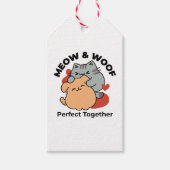 Schattige knuffel voor katten en honden - Meow & W Cadeaulabel (Voorkant)