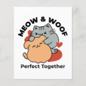 Schattige knuffel voor katten en honden - Meow & W Flyer (Voorkant)