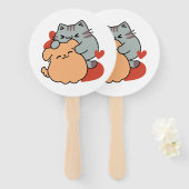 Schattige knuffel voor katten en honden - Meow & W Handwaaier (Voorkant en achterkant)