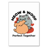 Schattige knuffel voor katten en honden - Meow & W Kaart (Voorkant)