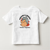 Schattige knuffel voor katten en honden - Meow & W Kinder Shirts (Voorkant)