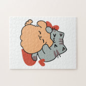 Schattige knuffel voor katten en honden - Meow & W Legpuzzel (Horizontaal)