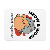 Schattige knuffel voor katten en honden - Meow & W Magneet (Horizontaal)