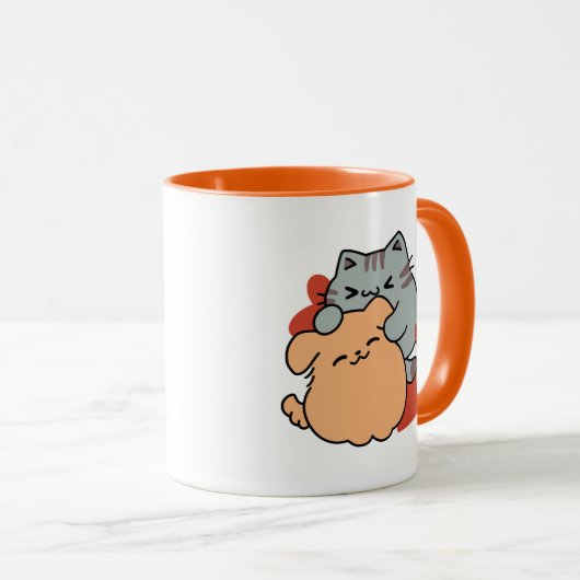 Schattige knuffel voor katten en honden - Meow & W Mok (Voorkant rechts)