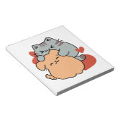 Schattige knuffel voor katten en honden - Meow & W Notitieblok (Schuin)