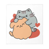 Schattige knuffel voor katten en honden - Meow & W Notitieblok (Voorkant)
