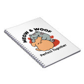 Schattige knuffel voor katten en honden - Meow & W Notitieboek (Rechterzijde)