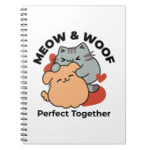 Schattige knuffel voor katten en honden - Meow & W Notitieboek (Voorkant)