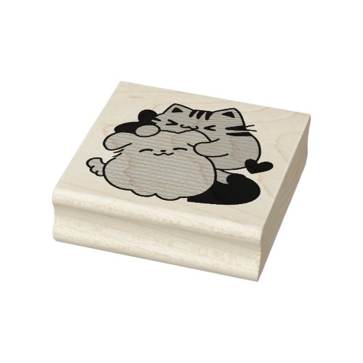 Schattige knuffel voor katten en honden - Meow & W Rubberstempel (Stempel)