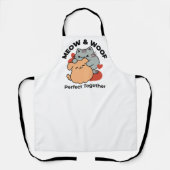 Schattige knuffel voor katten en honden - Meow & W Schort (Voorkant)