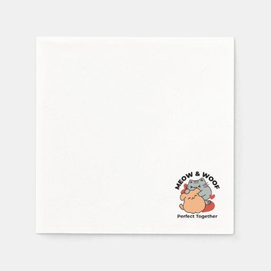 Schattige knuffel voor katten en honden - Meow & W Servet (Voorkant)