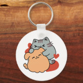Schattige knuffel voor katten en honden - Meow & W Sleutelhanger (Achterkant)