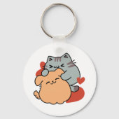 Schattige knuffel voor katten en honden - Meow & W Sleutelhanger (Achterkant)