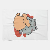 Schattige knuffel voor katten en honden - Meow & W Theedoek (Horizontaal)