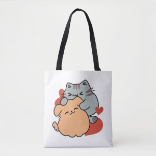 Schattige knuffel voor katten en honden - Meow & W Tote Bag