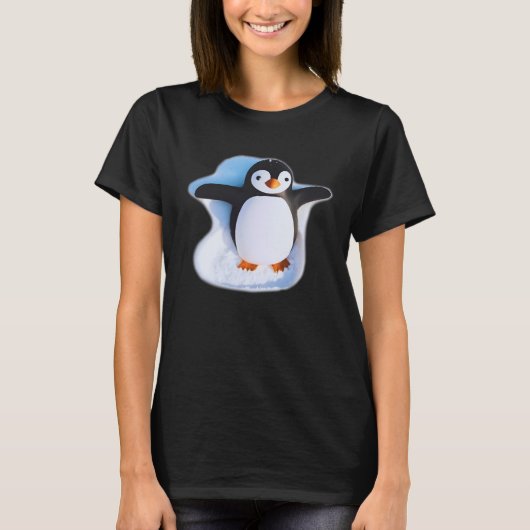 Schattige knuffelbare pinguïn t-shirt (Voorkant)