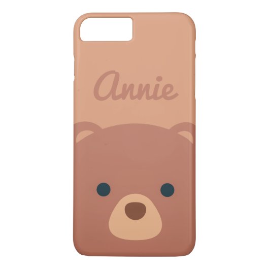 Schattige Knuffelbruin Beer Custom Name | Telefoon Case-Mate iPhone Case (Achterkant)