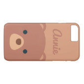 Schattige Knuffelbruin Beer Custom Name | Telefoon Case-Mate iPhone Case (Achterkant (Horizontaal))
